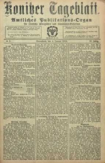Konitzer Tageblatt.Amtliches Publikations=Organ, nr3