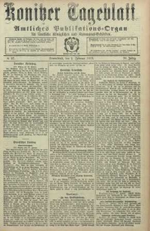 Konitzer Tageblatt.Amtliches Publikations=Organ, nr27