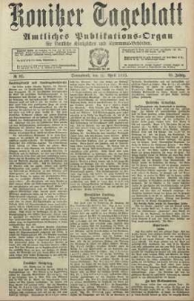 Konitzer Tageblatt.Amtliches Publikations=Organ, nr85