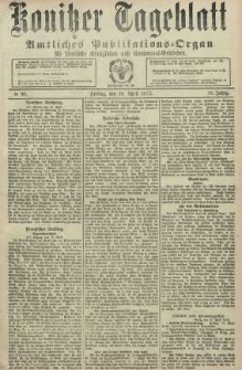Konitzer Tageblatt.Amtliches Publikations=Organ, nr90