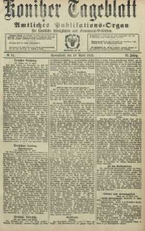 Konitzer Tageblatt.Amtliches Publikations=Organ, nr91