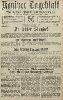 Konitzer Tageblatt.Amtliches Publikations=Organ, nr111