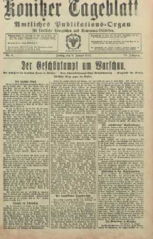 Konitzer Tageblatt.Amtliches Publikations=Organ, nr6