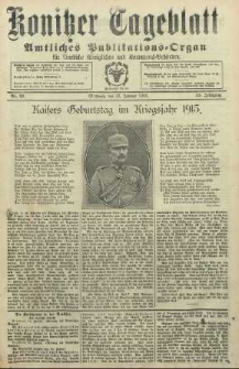 Konitzer Tageblatt.Amtliches Publikations=Organ, nr22