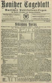 Konitzer Tageblatt.Amtliches Publikations=Organ, nr98
