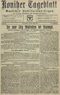 Konitzer Tageblatt.Amtliches Publikations=Organ, nr121