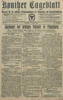 Konitzer Tageblatt.Amtliches Publikations=Organ, nr2