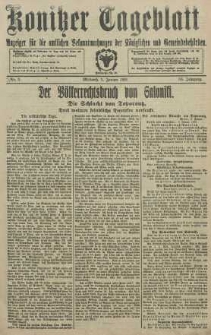 Konitzer Tageblatt.Amtliches Publikations=Organ, nr3