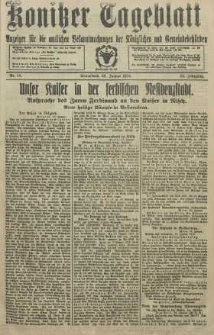 Konitzer Tageblatt.Amtliches Publikations=Organ, nr18