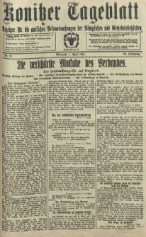 Konitzer Tageblatt.Amtliches Publikations=Organ, nr81