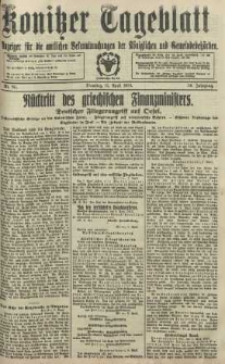 Konitzer Tageblatt.Amtliches Publikations=Organ, nr86