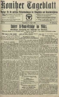 Konitzer Tageblatt.Amtliches Publikations=Organ, nr90