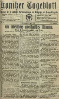 Konitzer Tageblatt.Amtliches Publikations=Organ, nr97