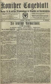 Konitzer Tageblatt.Amtliches Publikations=Organ, nr107
