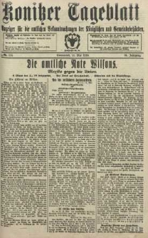 Konitzer Tageblatt.Amtliches Publikations=Organ, nr112