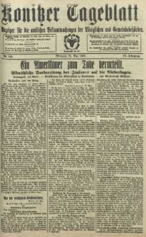 Konitzer Tageblatt.Amtliches Publikations=Organ, nr121