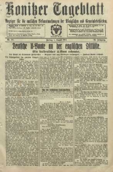 Konitzer Tageblatt.Amtliches Publikations=Organ, nr181