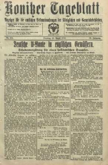 Konitzer Tageblatt.Amtliches Publikations=Organ, nr196