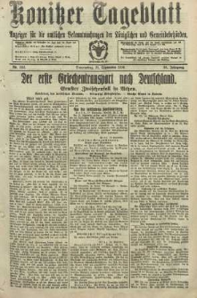 Konitzer Tageblatt.Amtliches Publikations=Organ, nr222