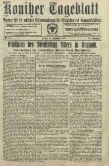 Konitzer Tageblatt.Amtliches Publikations=Organ, nr229