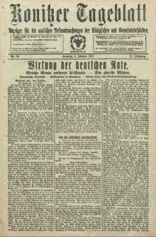 Konitzer Tageblatt.Amtliches Publikations=Organ, nr29