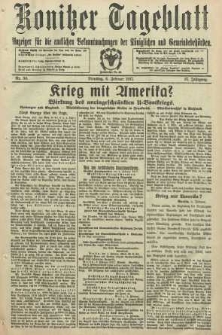 Konitzer Tageblatt.Amtliches Publikations=Organ, nr30
