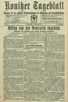 Konitzer Tageblatt.Amtliches Publikations=Organ, nr34