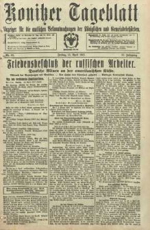 Konitzer Tageblatt.Amtliches Publikations=Organ, nr85