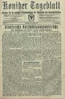 Konitzer Tageblatt.Amtliches Publikations=Organ, nr95