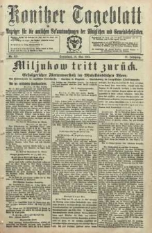 Konitzer Tageblatt.Amtliches Publikations=Organ, nr115