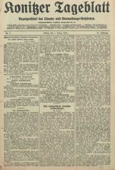Konitzer Tageblatt.Amtliches Publikations=Organ, nr3