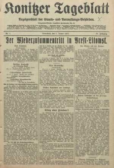 Konitzer Tageblatt.Amtliches Publikations=Organ, nr4