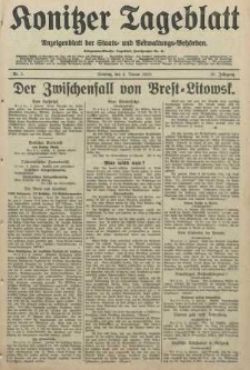 Konitzer Tageblatt.Amtliches Publikations=Organ, nr5