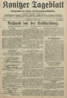 Konitzer Tageblatt.Amtliches Publikations=Organ, nr6