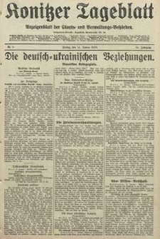 Konitzer Tageblatt.Amtliches Publikations=Organ, nr9