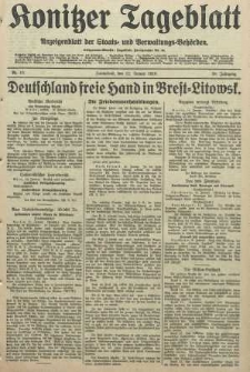 Konitzer Tageblatt.Amtliches Publikations=Organ, nr10