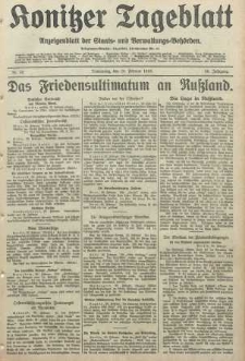 Konitzer Tageblatt.Amtliches Publikations=Organ, nr50