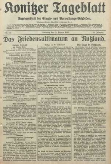 Konitzer Tageblatt.Amtliches Publikations=Organ, nr50