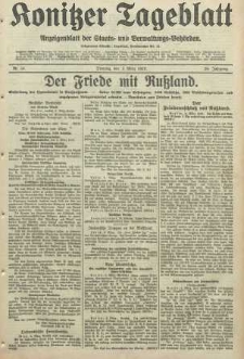 Konitzer Tageblatt.Amtliches Publikations=Organ, nr54