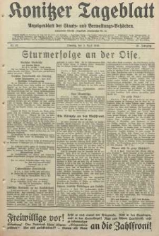 Konitzer Tageblatt.Amtliches Publikations=Organ, nr82