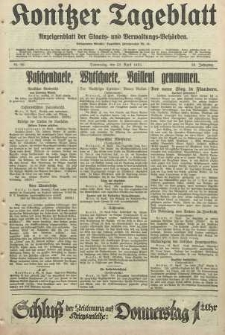 Konitzer Tageblatt.Amtliches Publikations=Organ, nr90