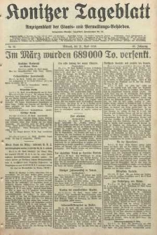 Konitzer Tageblatt.Amtliches Publikations=Organ, nr95