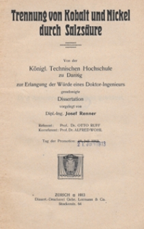 Trennung von Kobalt und Nickel durch Salzsäure