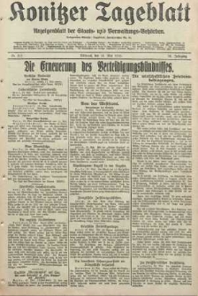 Konitzer Tageblatt.Amtliches Publikations=Organ, nr112