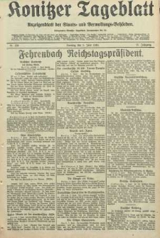 Konitzer Tageblatt.Amtliches Publikations=Organ, nr133