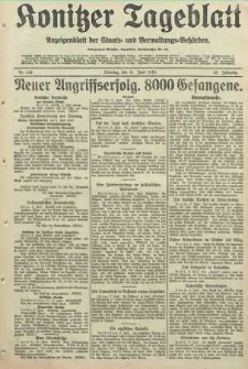 Konitzer Tageblatt.Amtliches Publikations=Organ, nr134