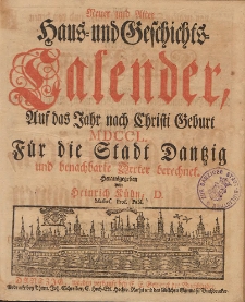 Neuer und Alter Hauß- und Geschichts-Calender, Auf das Jahr nach Christi Geburth [...] 1750