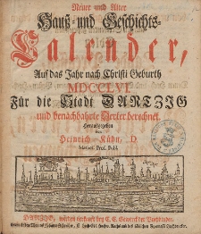 Neuer und Alter Hauß- und Geschichts-Calender, Auf das Jahr nach Christi Geburth [...] 1756