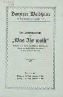 Danziger Waldspiele : im Gutenberghain-Langfuhr 1912.