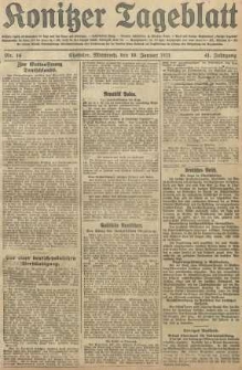 Konitzer Tageblatt.Amtliches Publikations=Organ, nr14